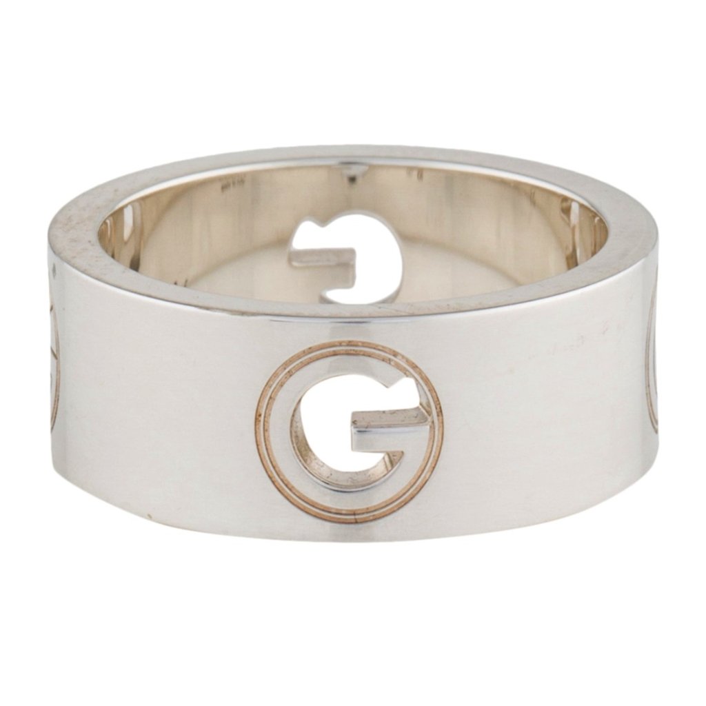 Gucci G Sterling Silver G Cutout Band Ring